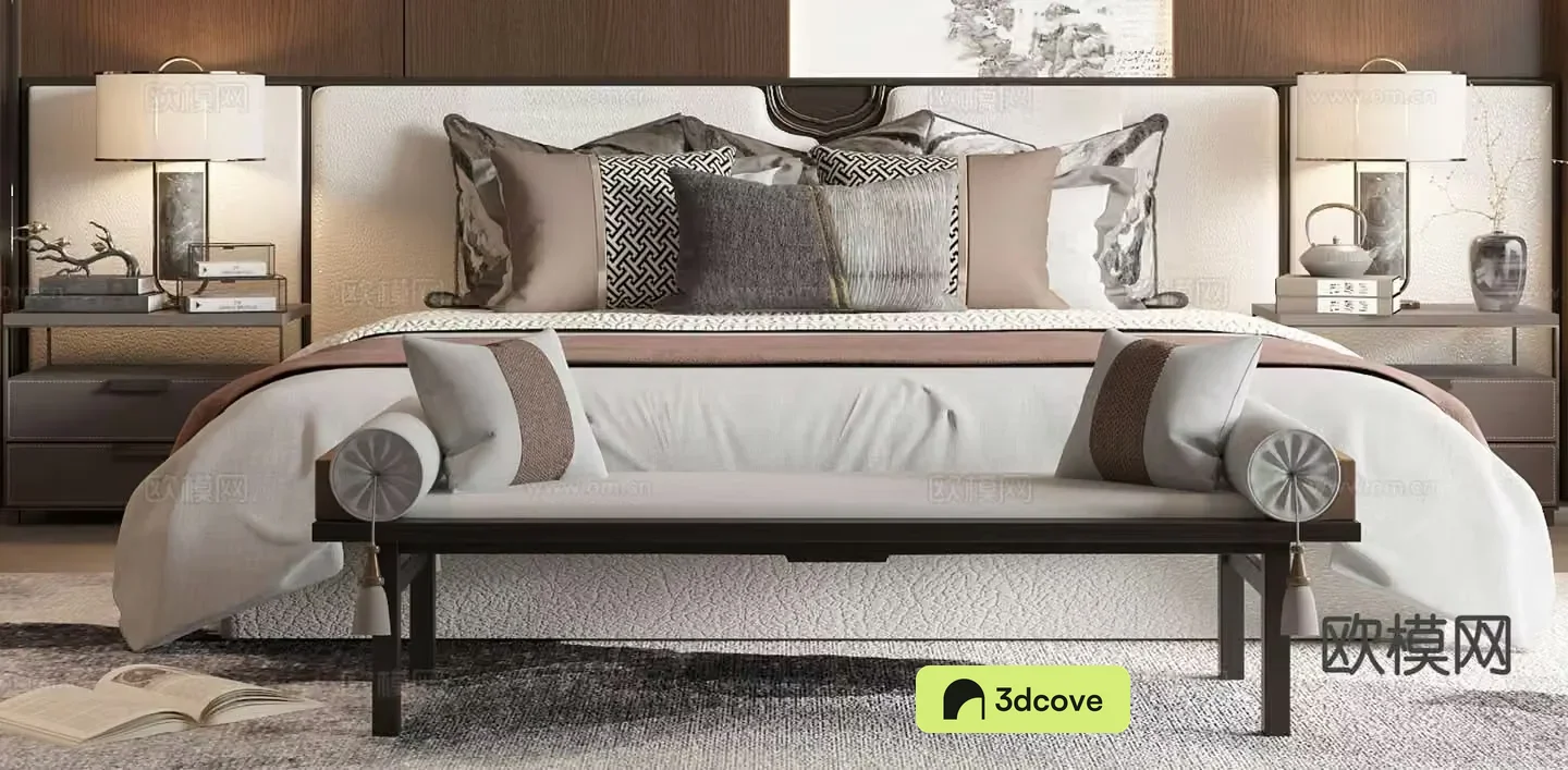 New Chinese style double bed
