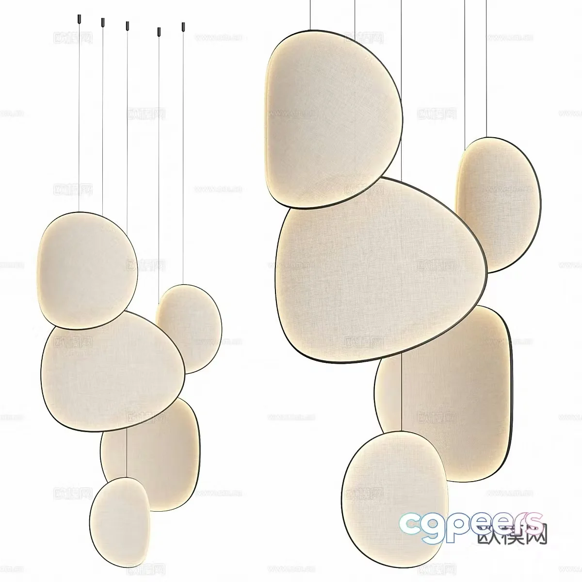 Disc chandelier 3d model