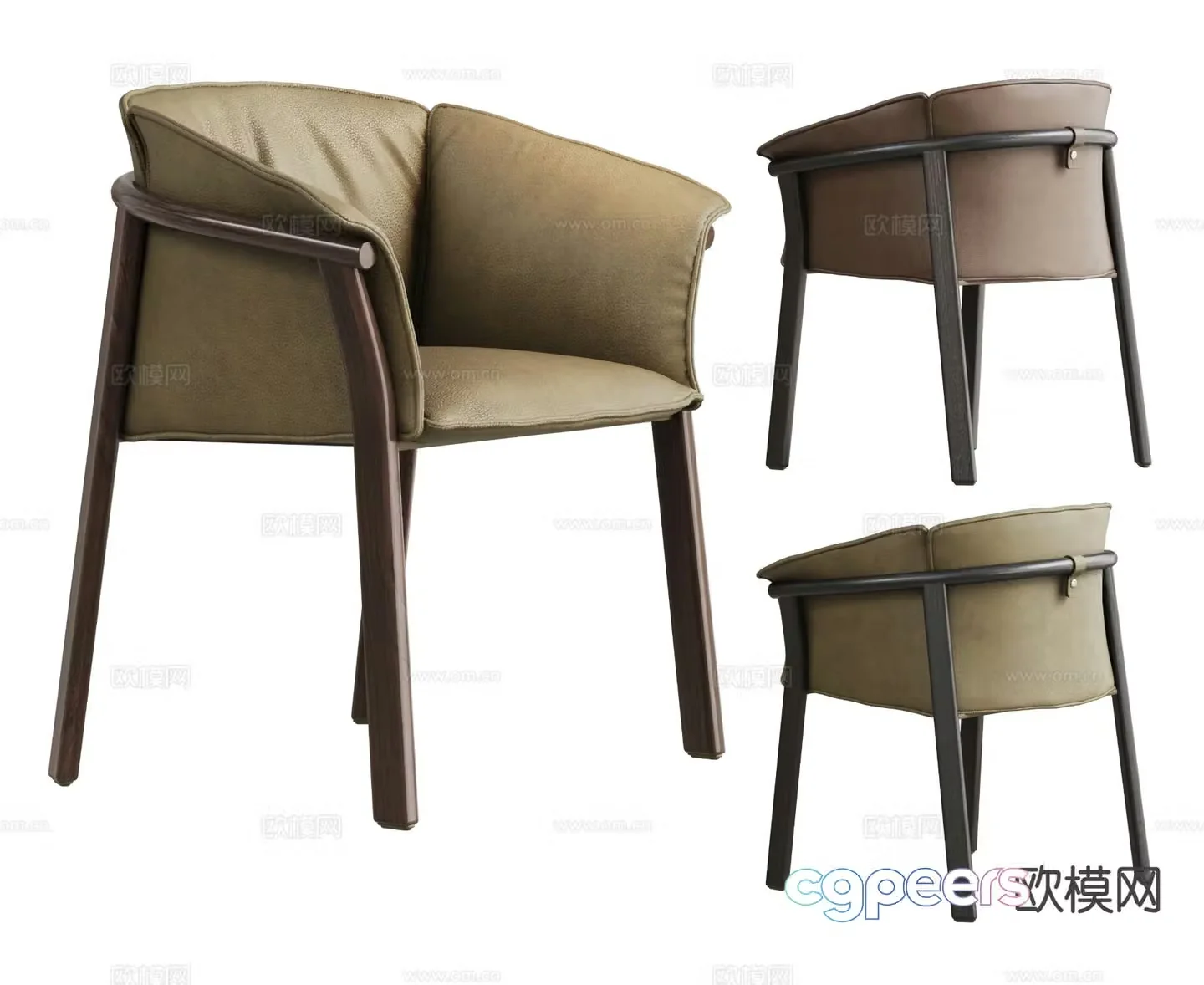 Modern dining chair 3d model