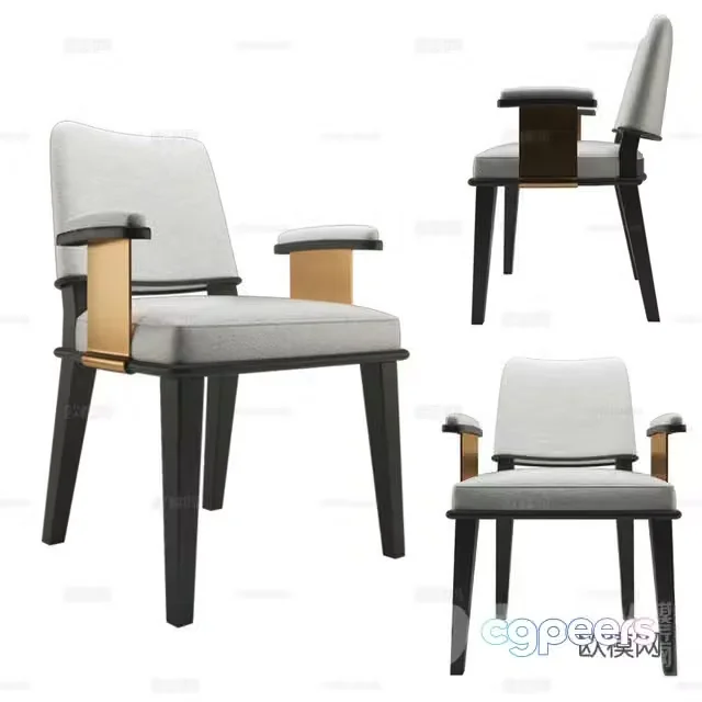 Italian armchair single chair 3d model