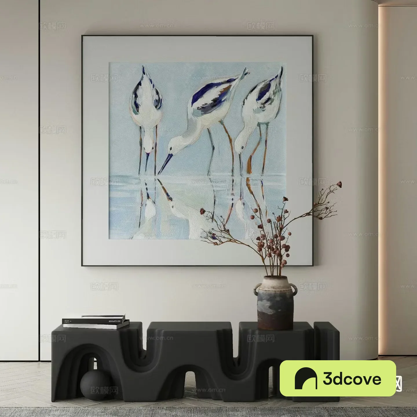 Modern decorative painting bird oil painting