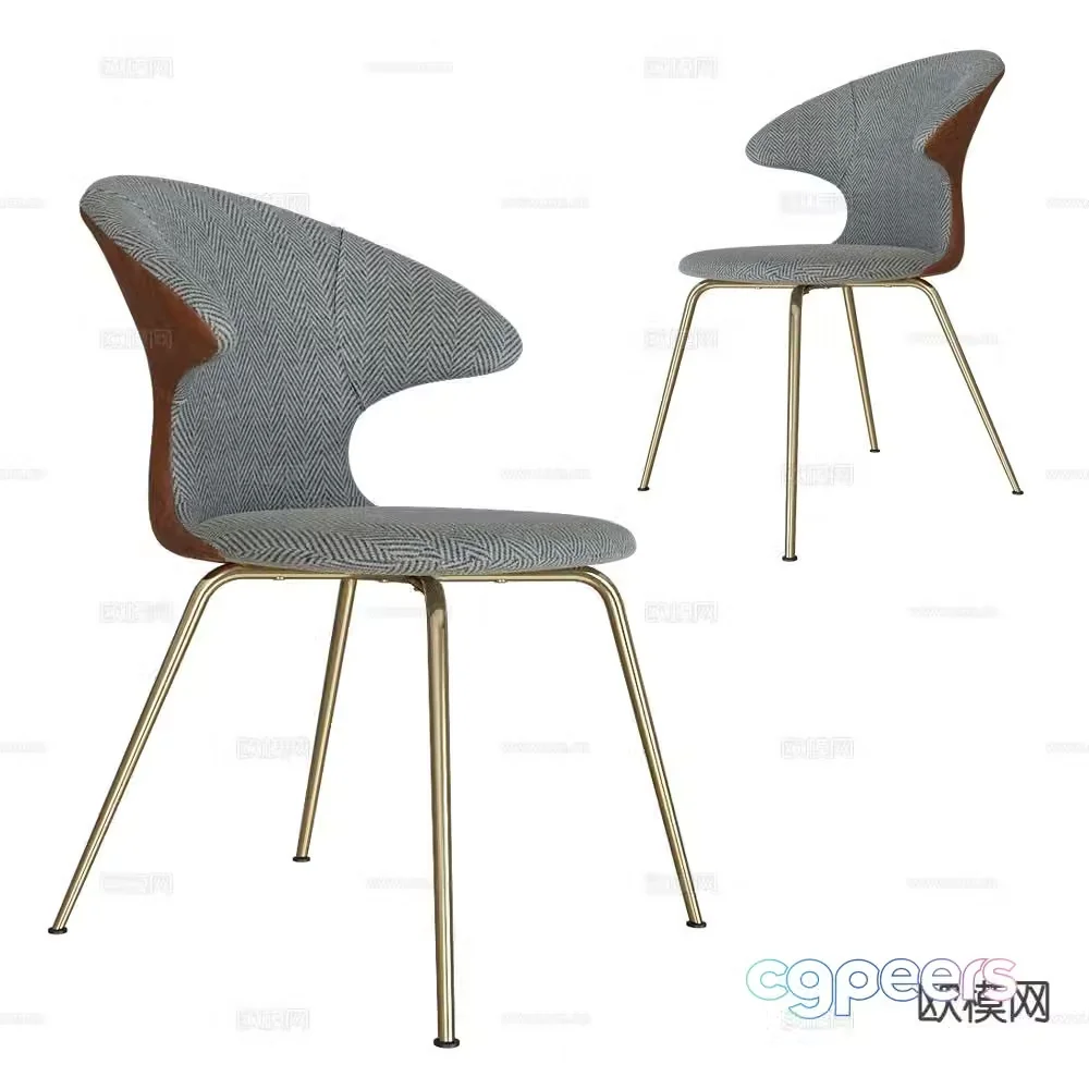 UMAGE modern single chair dining chair 3d model