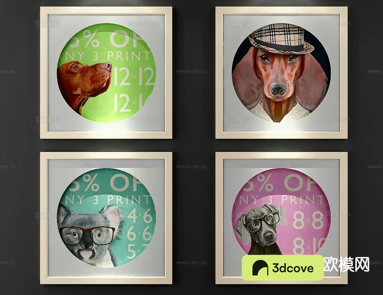 Modern personality painting animated hanging painting decorative painting