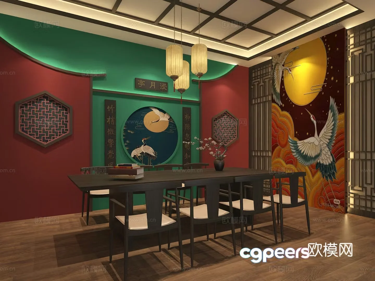 Retro Japanese script killing scene interpretation script killing role-playing room escape 3d model
