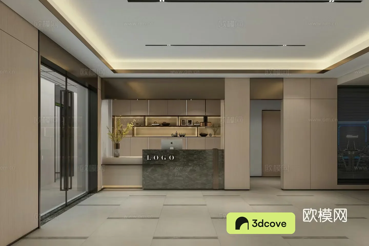 Internet cafe reception area