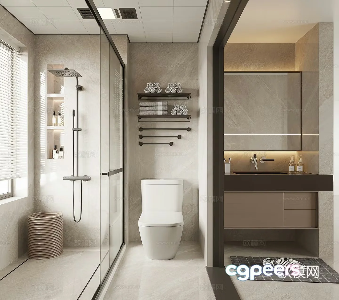 Modern bathroom 3d model