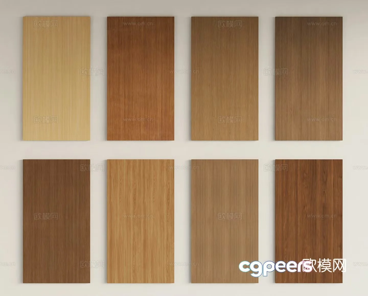 Modern wood veneer 3d model