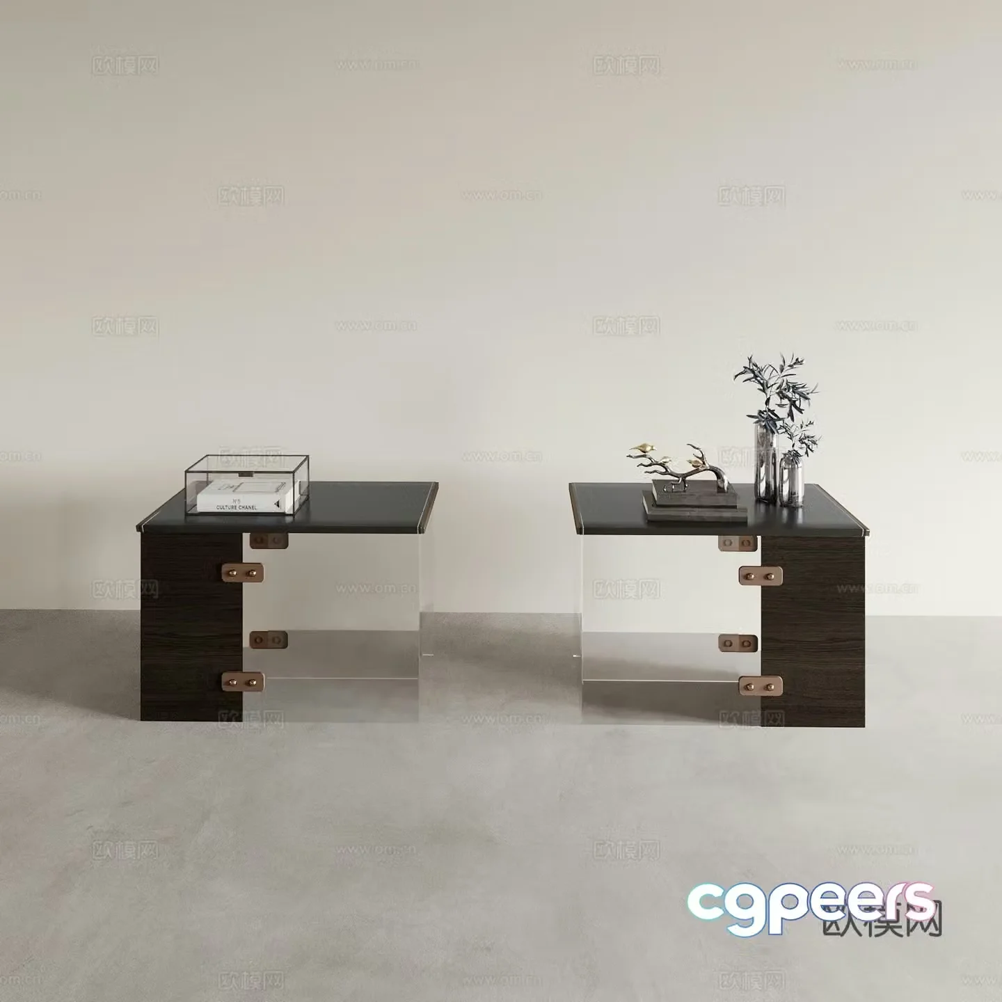 Modern bedside table 3d model
