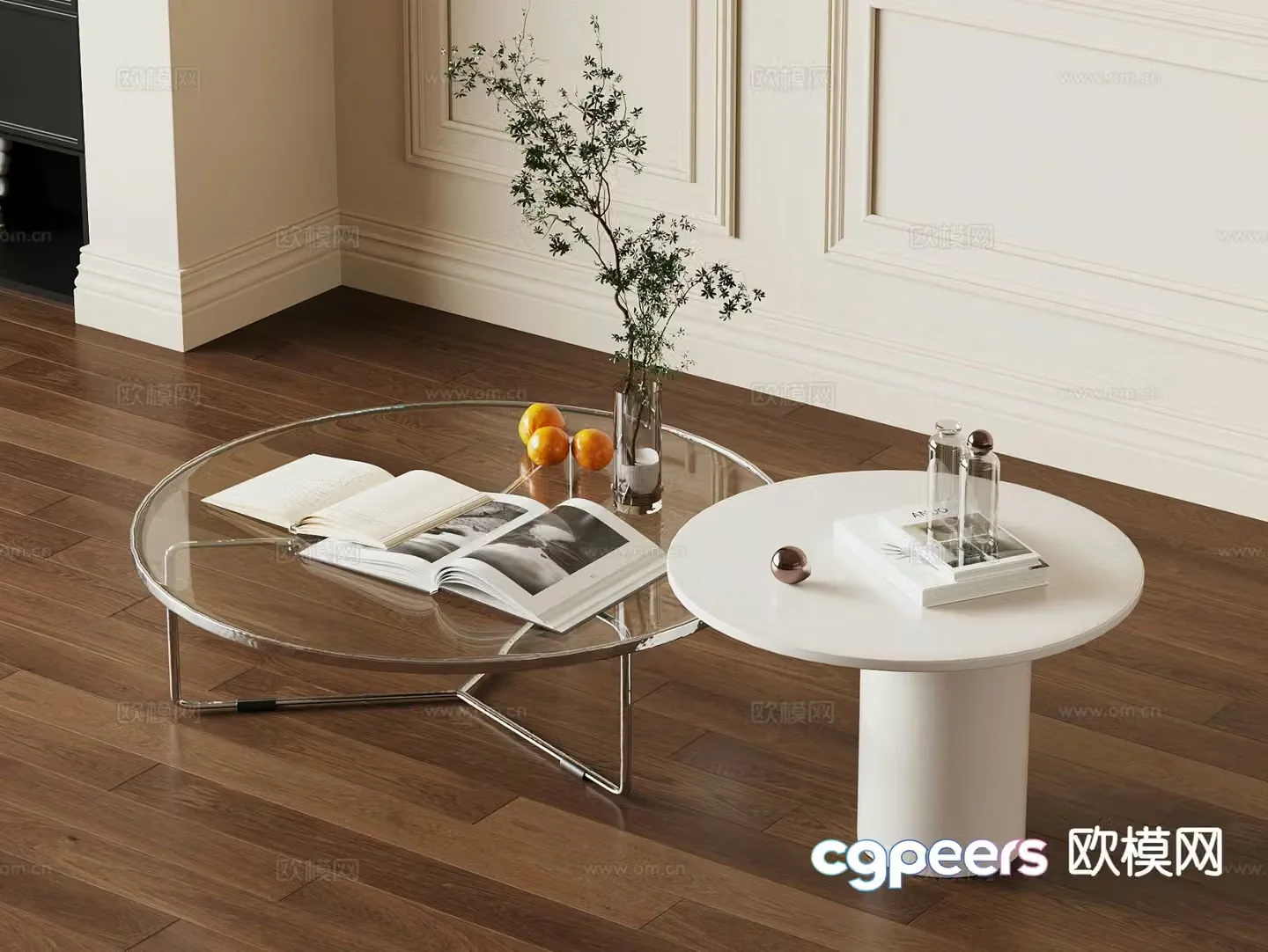 French style coffee table 3d model