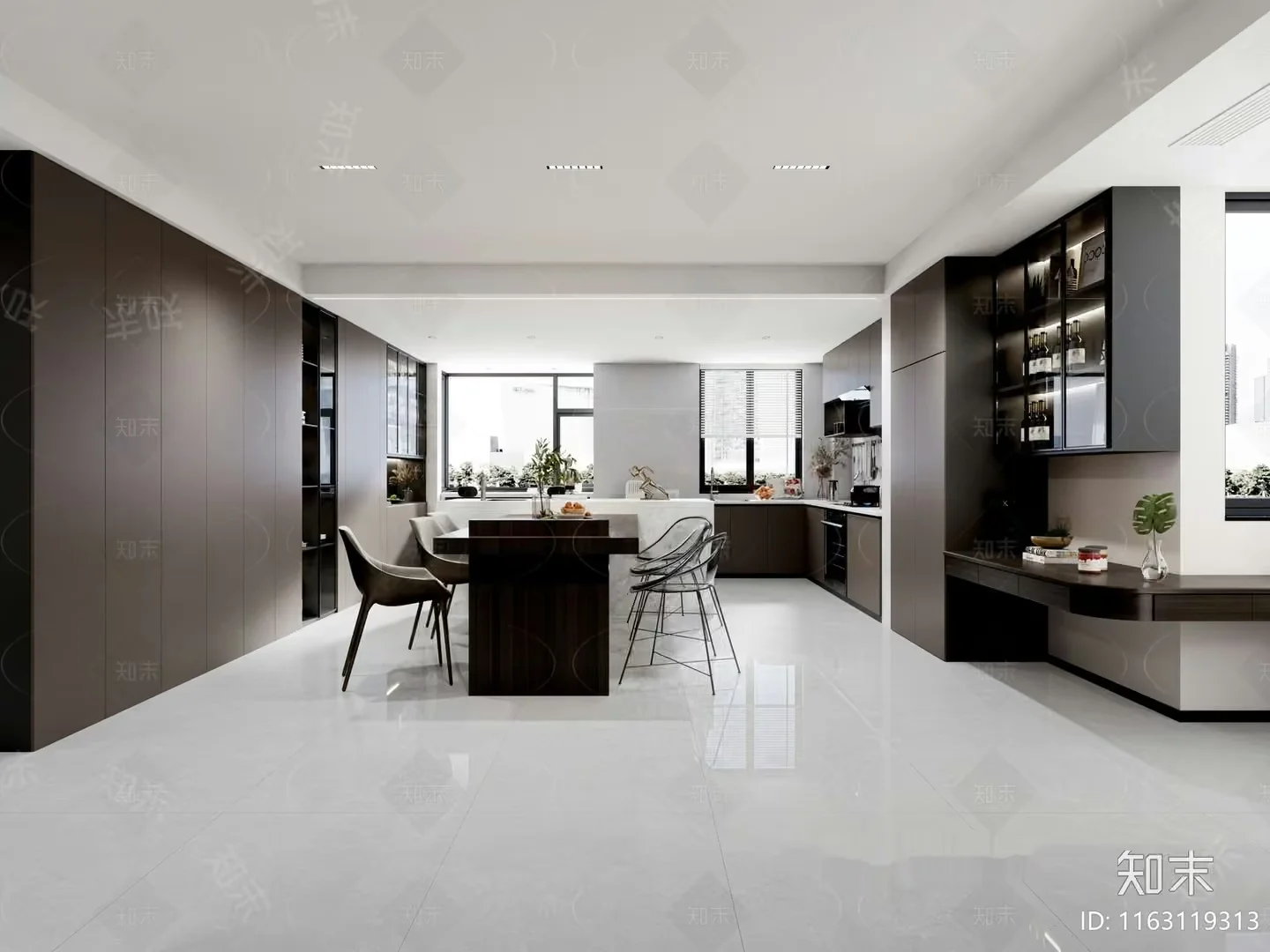 Modern Kitchen 3D Model – 15697 – VRAY Render