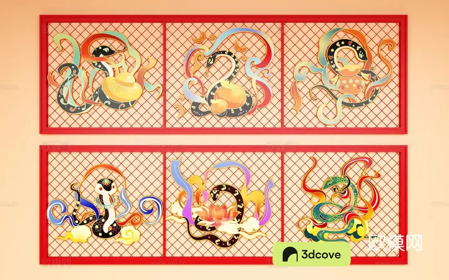 Snake zodiac 2D silhouette