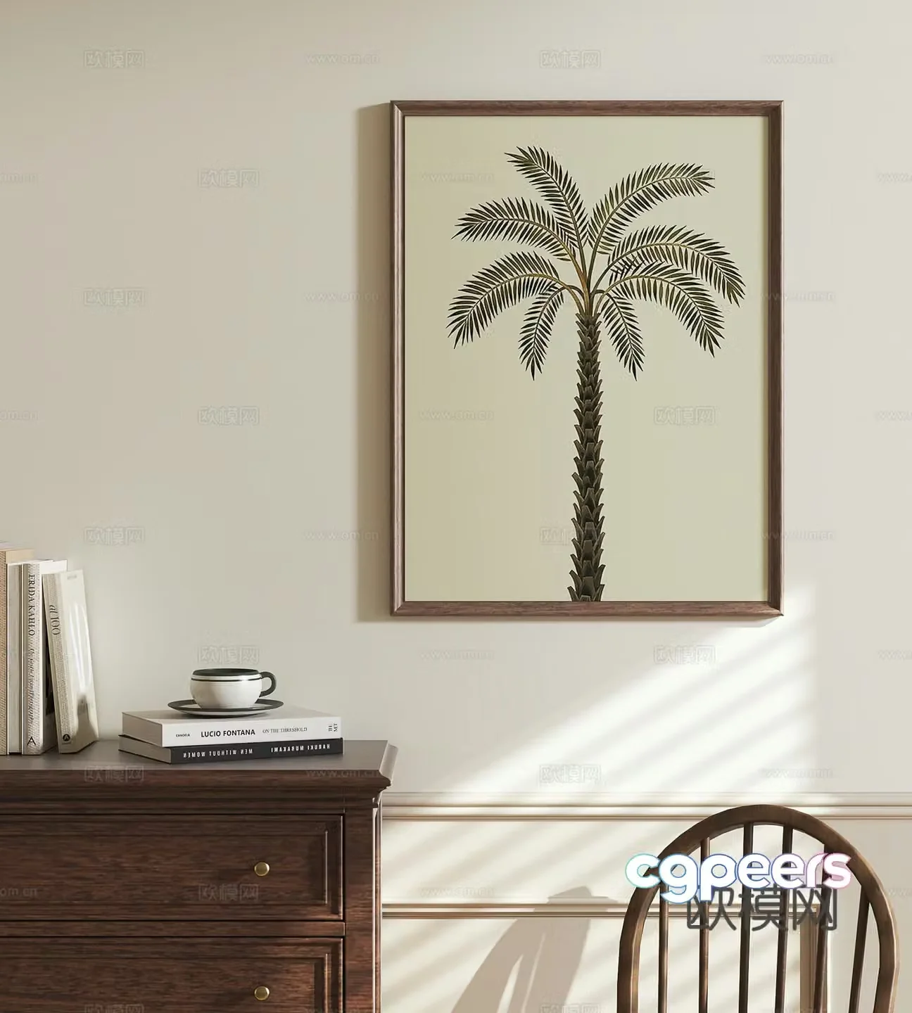 Nordic medieval style hanging painting 3D model