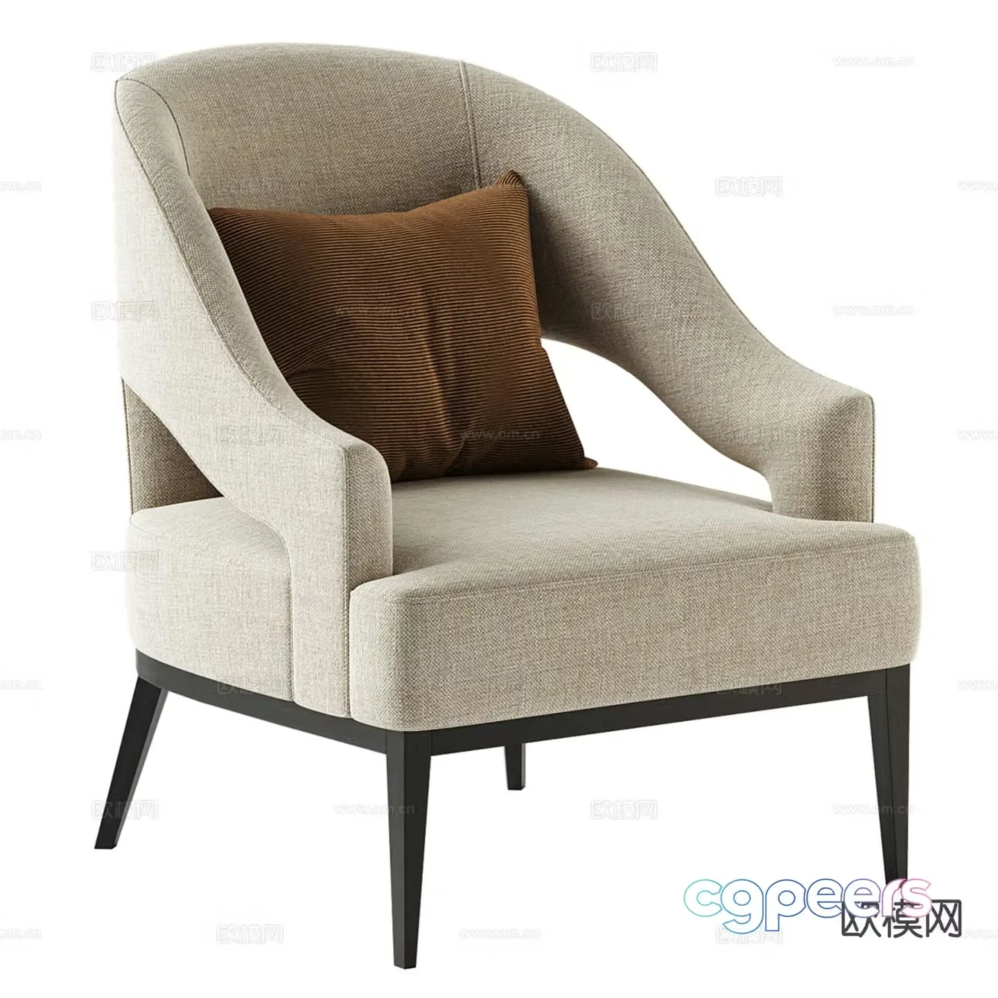 Modern sofa chair leisure chair 3d model