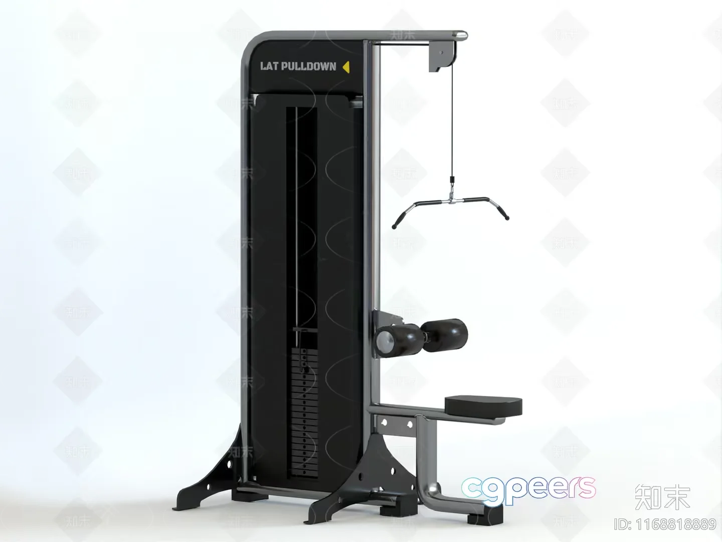 Lat Pulldown Machine 3D Model – 15096 – VRAY Render