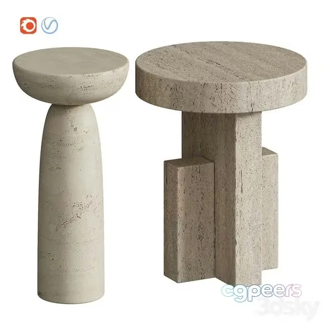 3ds Max Free – Tori Clarence Travertine Side Table