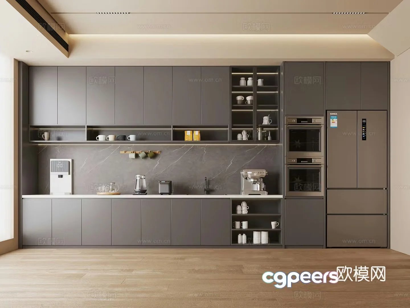 Tea room Modern tea room Refrigerator Electrical appliances 3D model