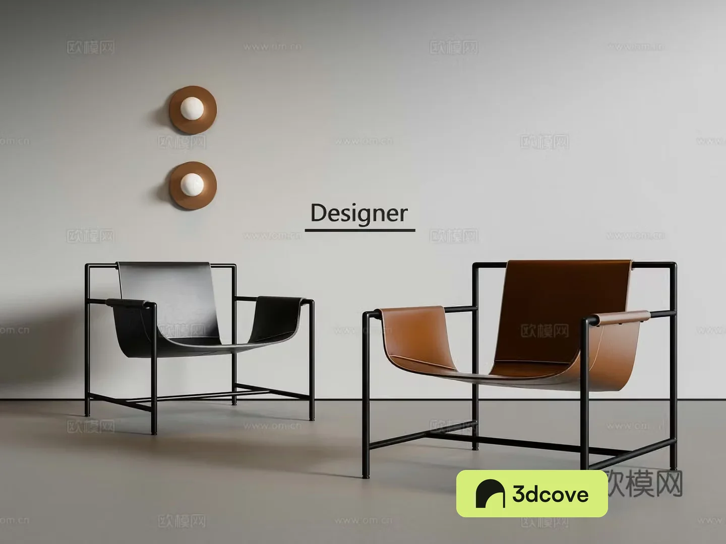 Modern Italian casual chair 3d model