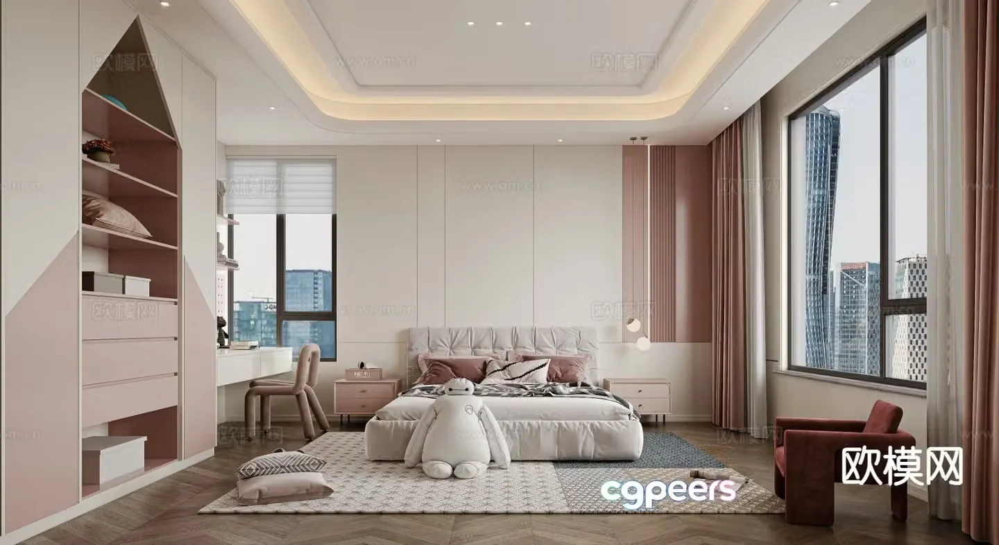 Modern children’s room children’s room daughter’s room 3D model