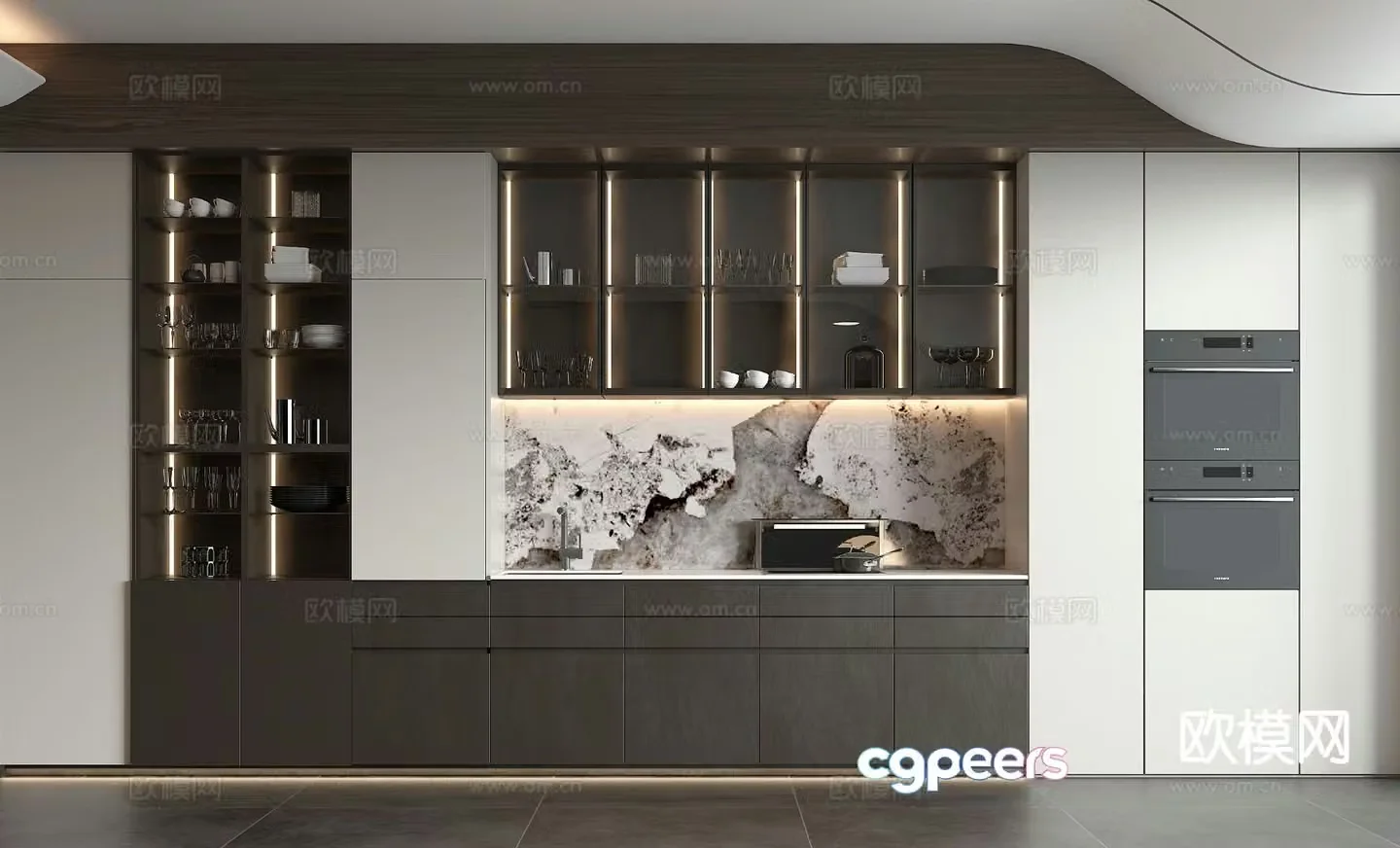 Modern wine cabinet 3d model