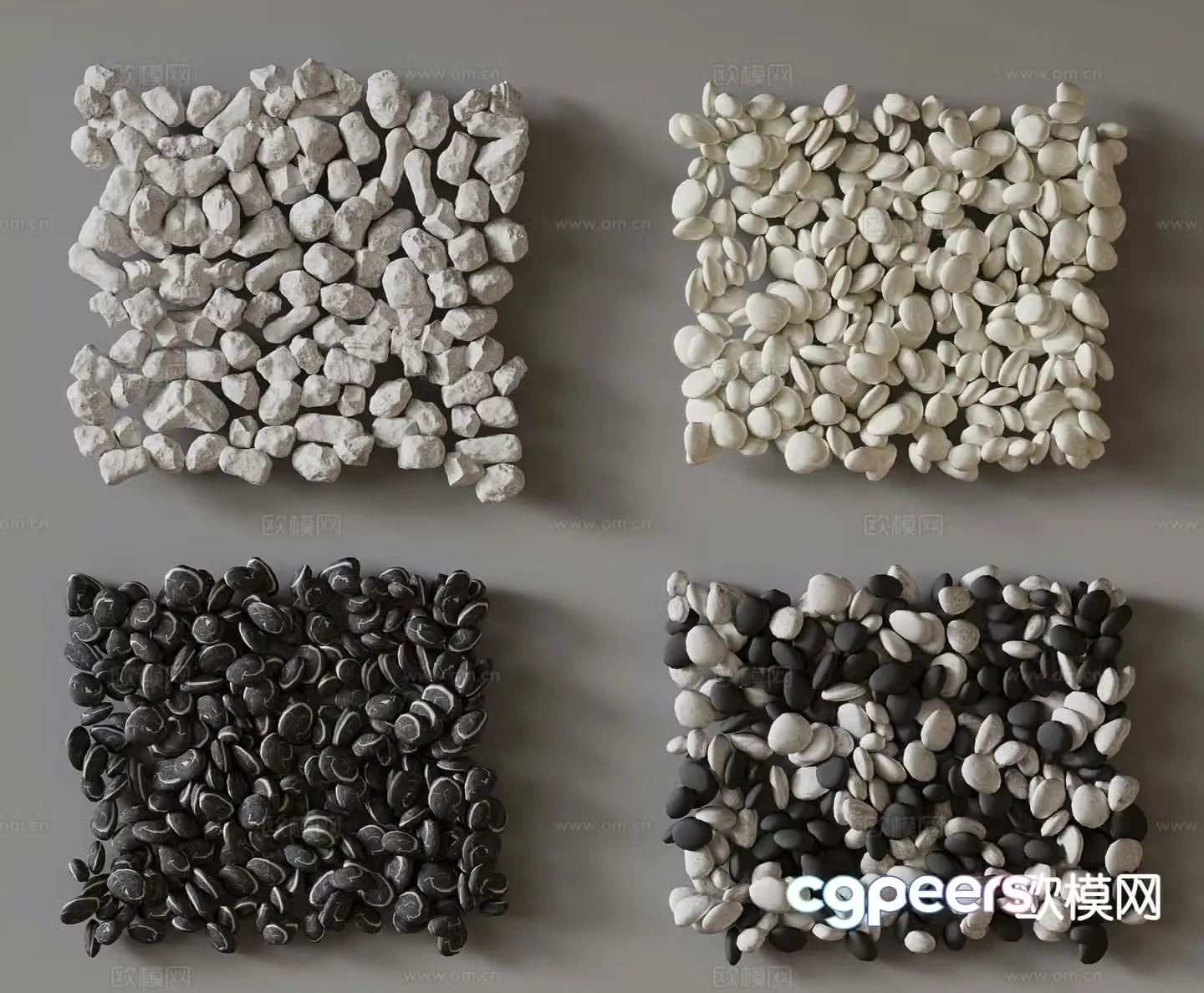 cobblestone stone ground 3d model