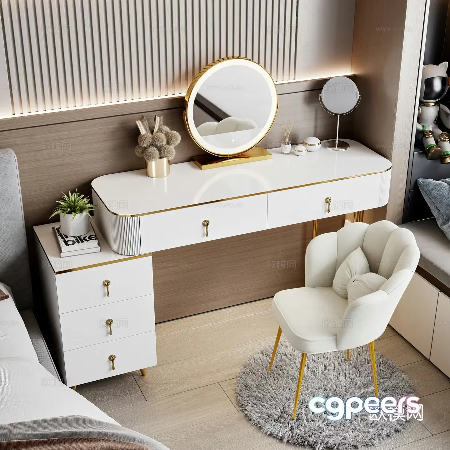 Modern dressing table 3d model
