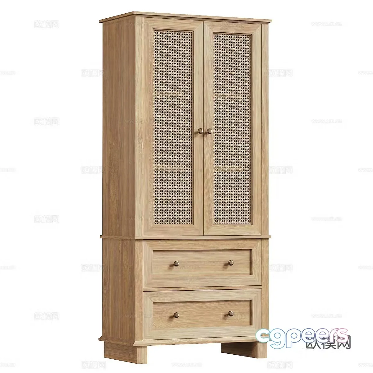 New Chinese style Accent finished wardrobe 3D model