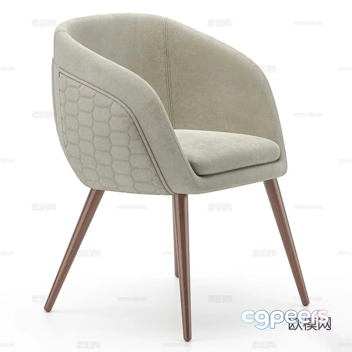 Dining chair leisure chair 3d model