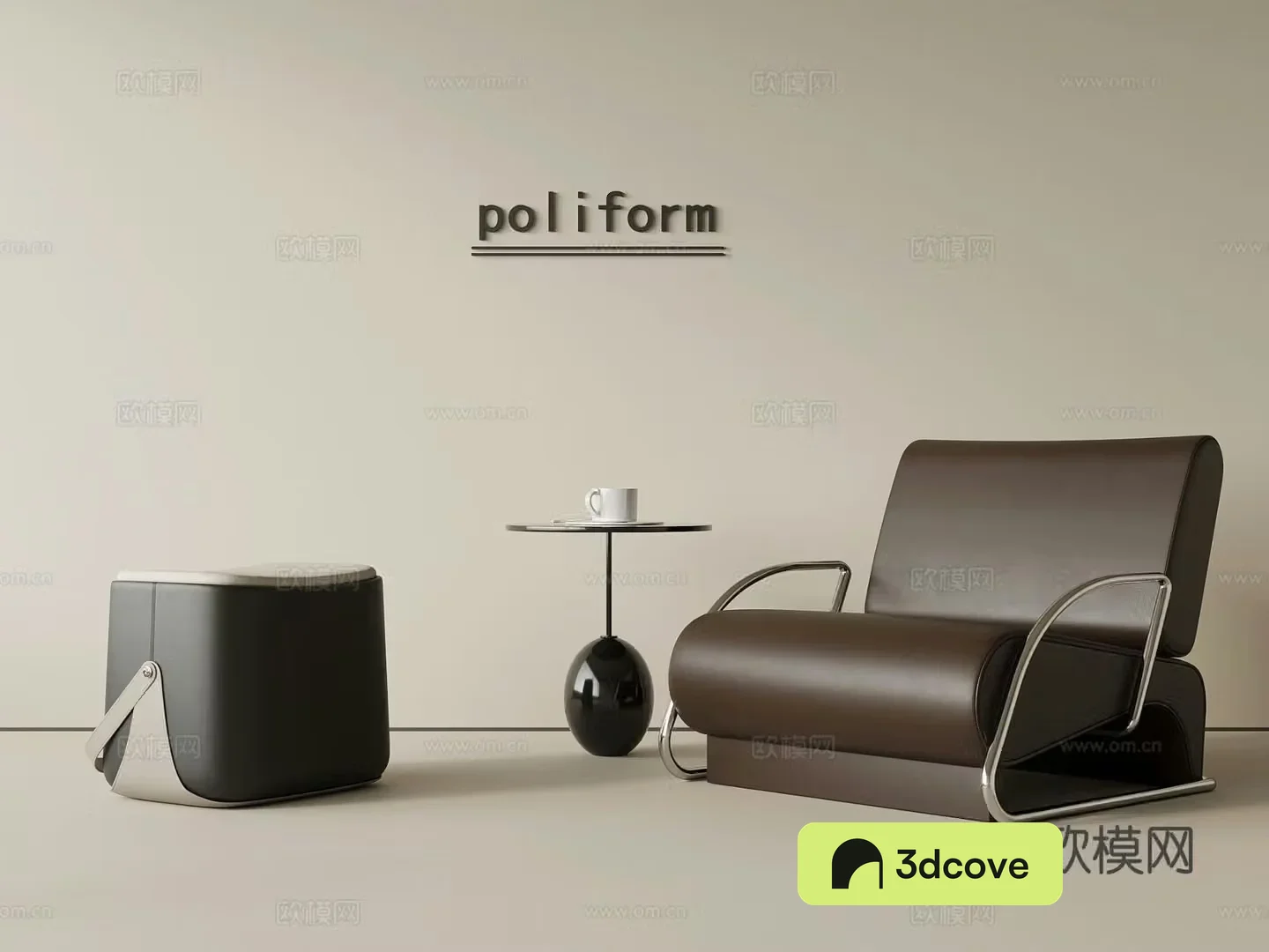 Single sofa leather sofa