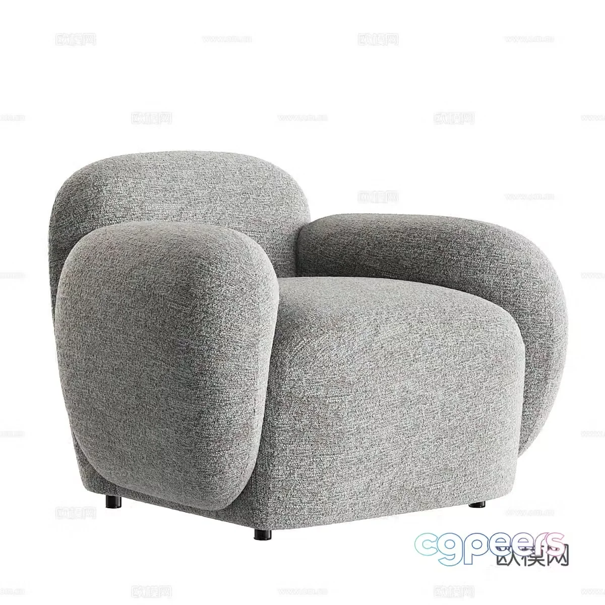 Modern single sofa 3d model