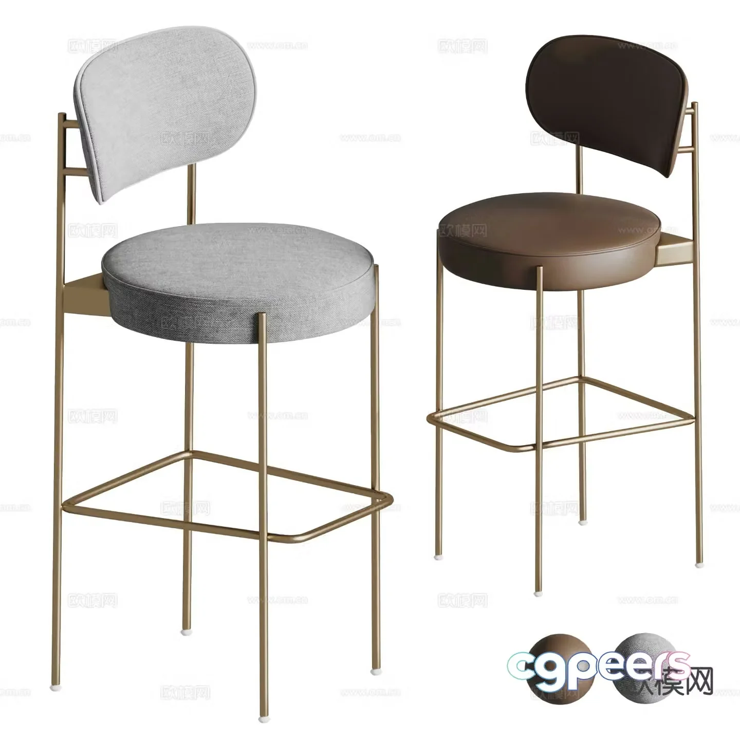 Rossin bar stool bar stool high stool 3d model