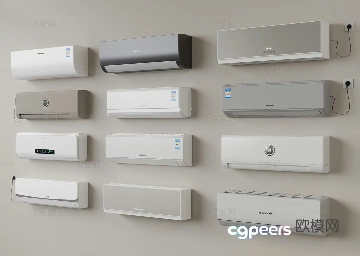 Modern wall-mounted air conditioner Air conditioner 3D model