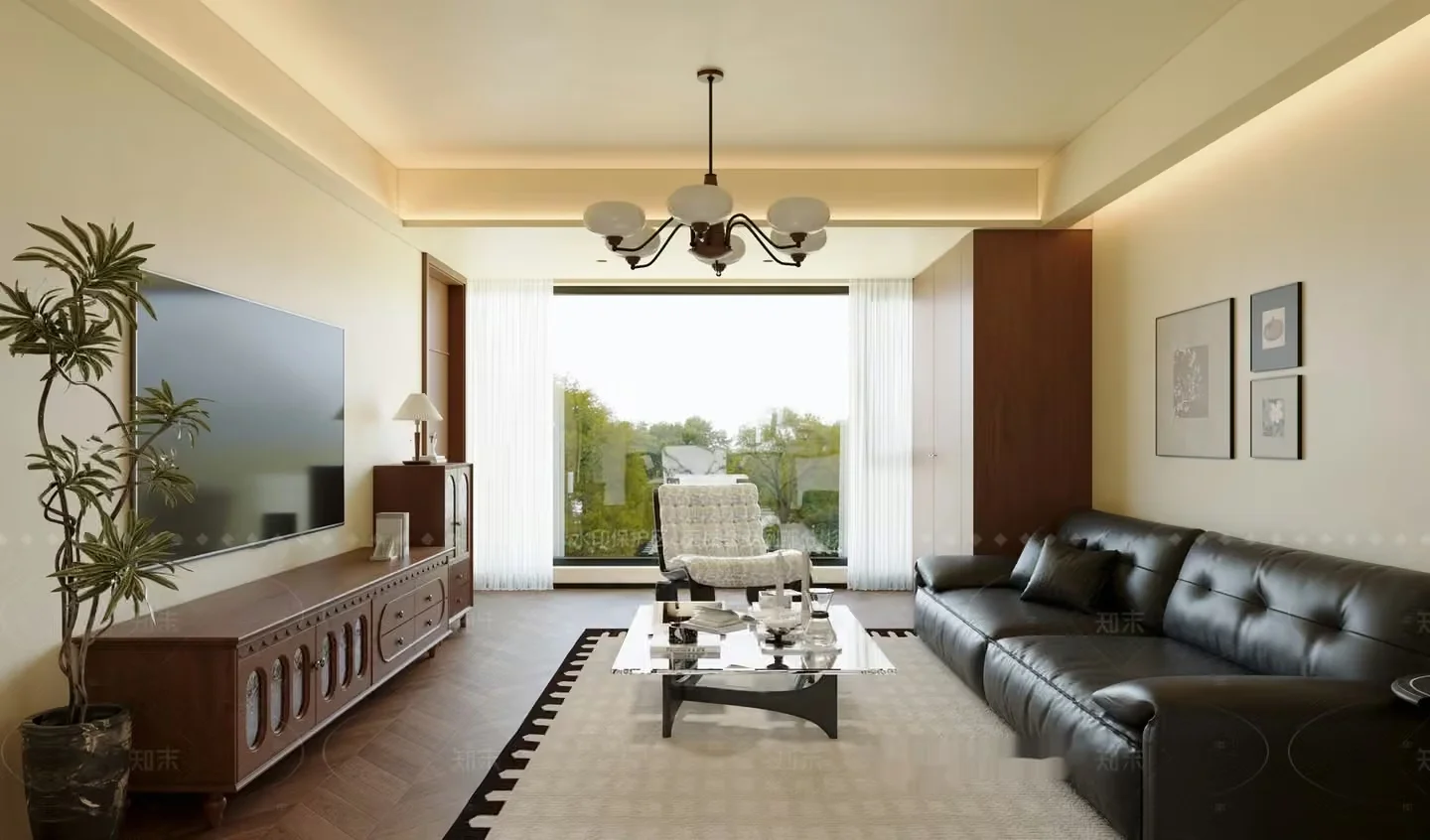 Modern Living Room 3D Model – 19054 – VRAY Render