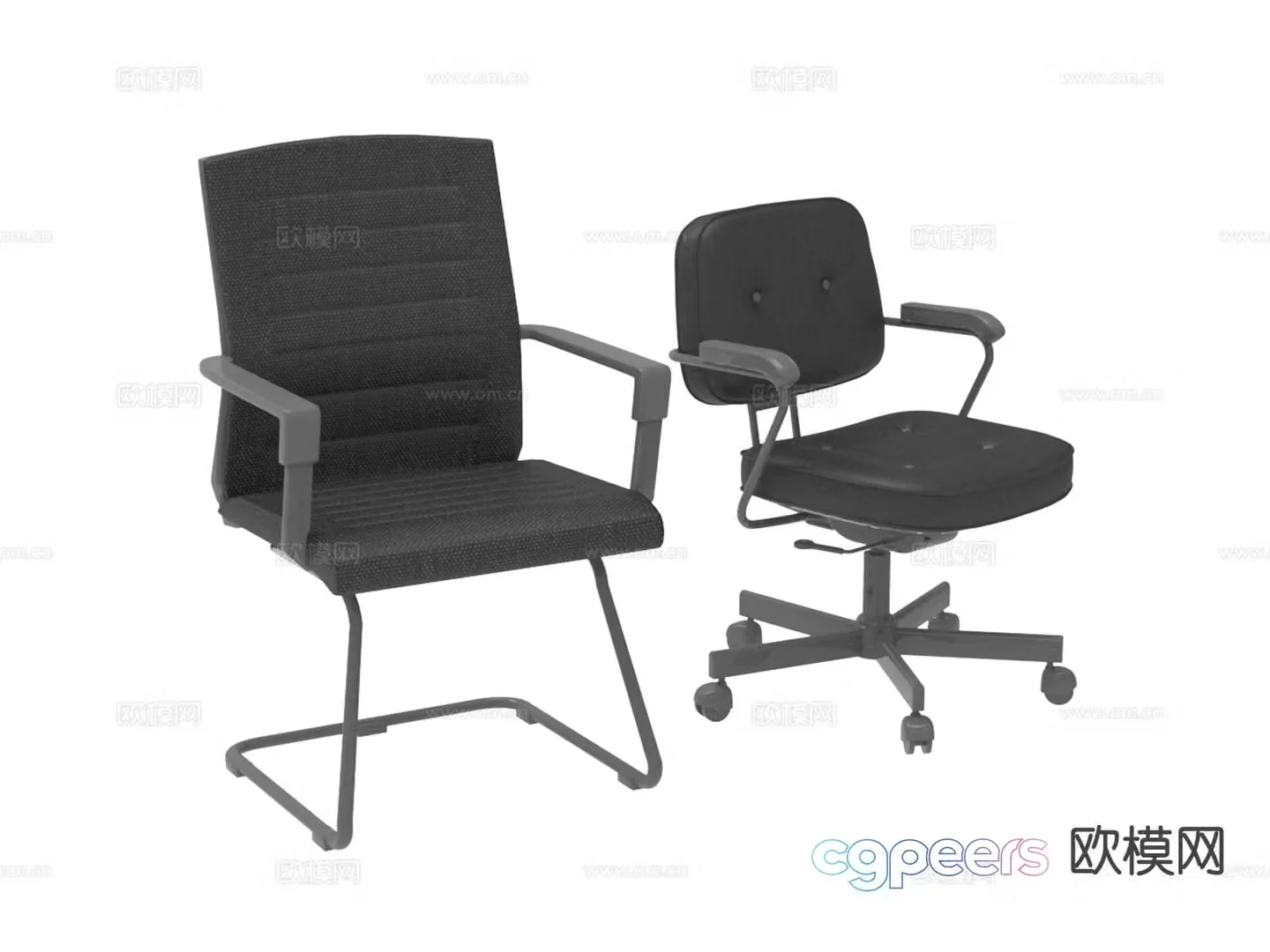 Office chair conference chair staff chair shift chair 3d model