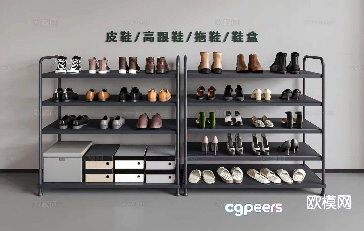 Shoes men’s shoes women’s shoes high heels sandals 3d model
