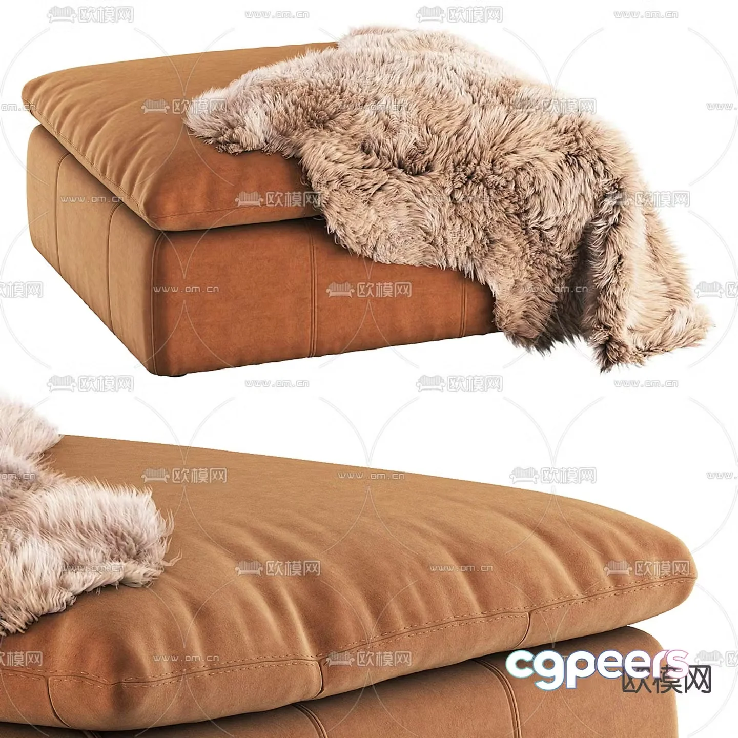 SIXPENNY sofa stool footrest 3d model