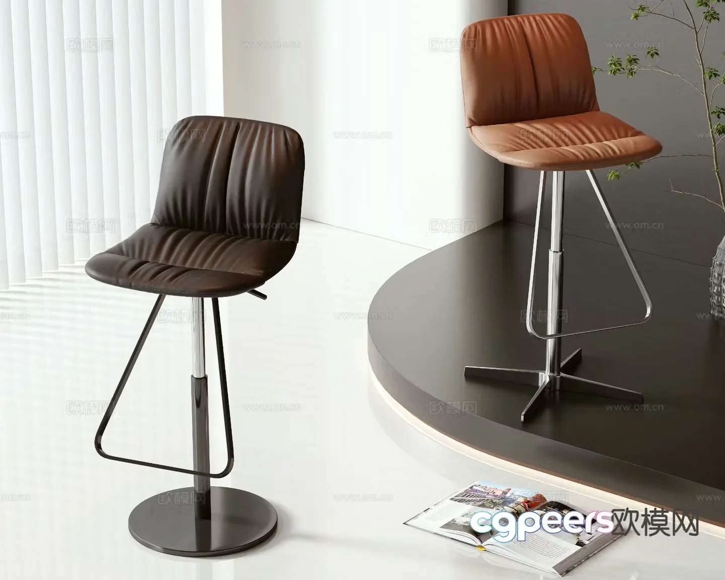 Modern bar stool bar stool 3d model