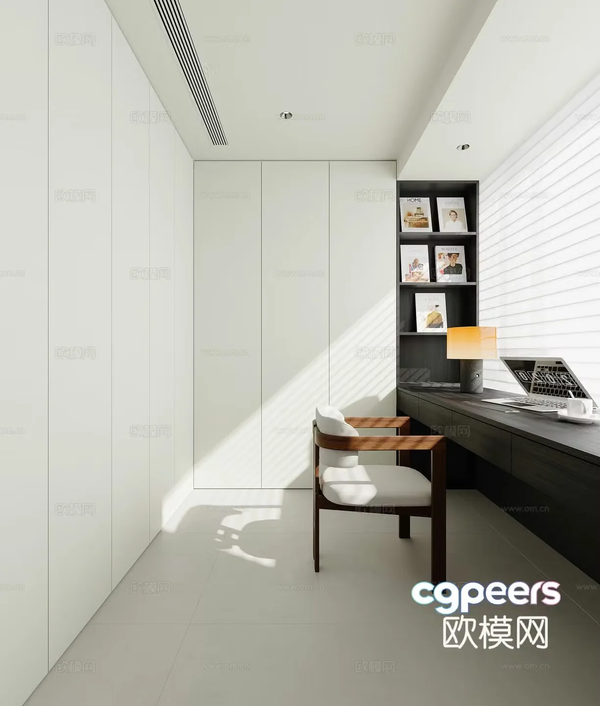 Modern study 3d model