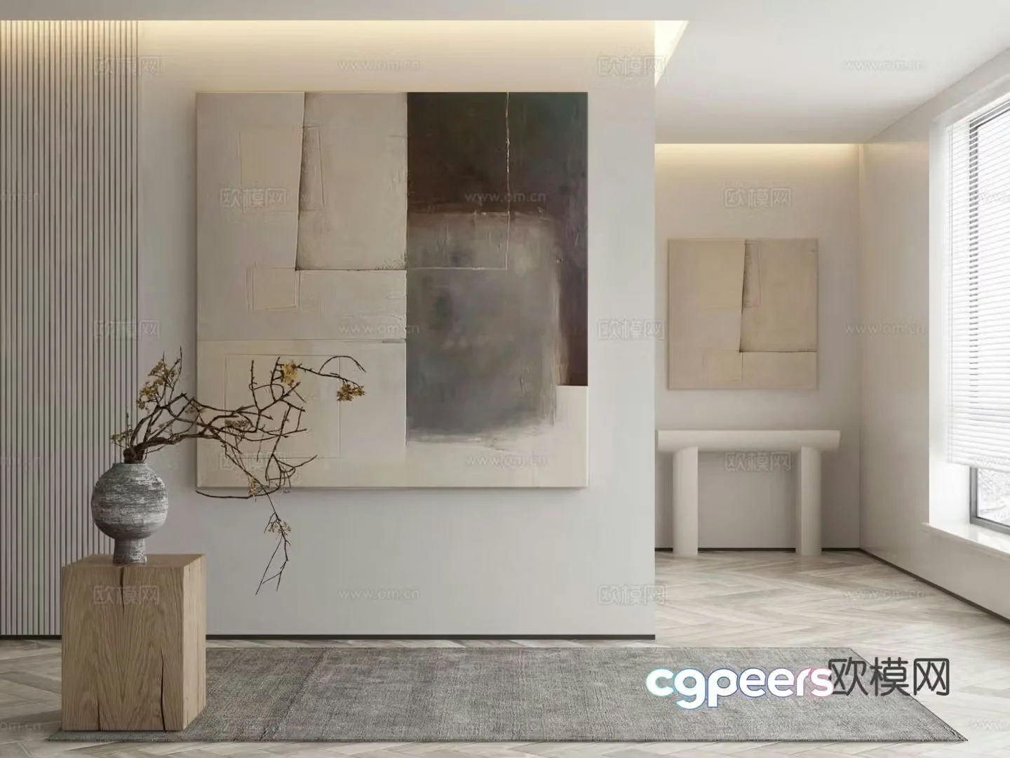 Decorative painting texture painting hanging painting 3d model