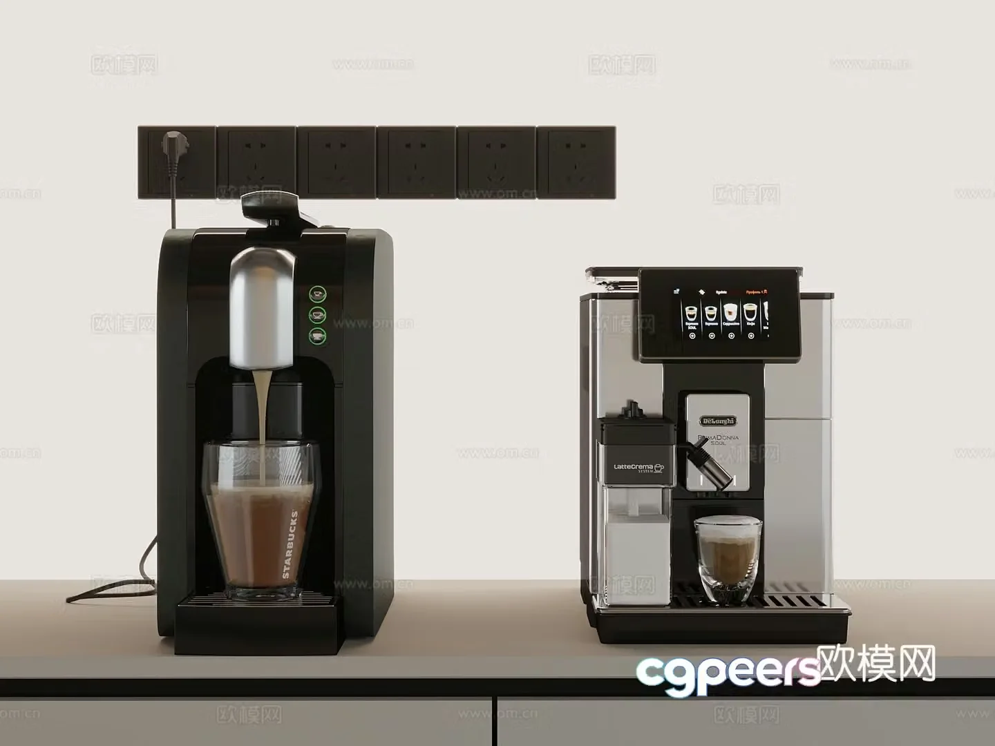 Modern coffee machine drink machine 3d model