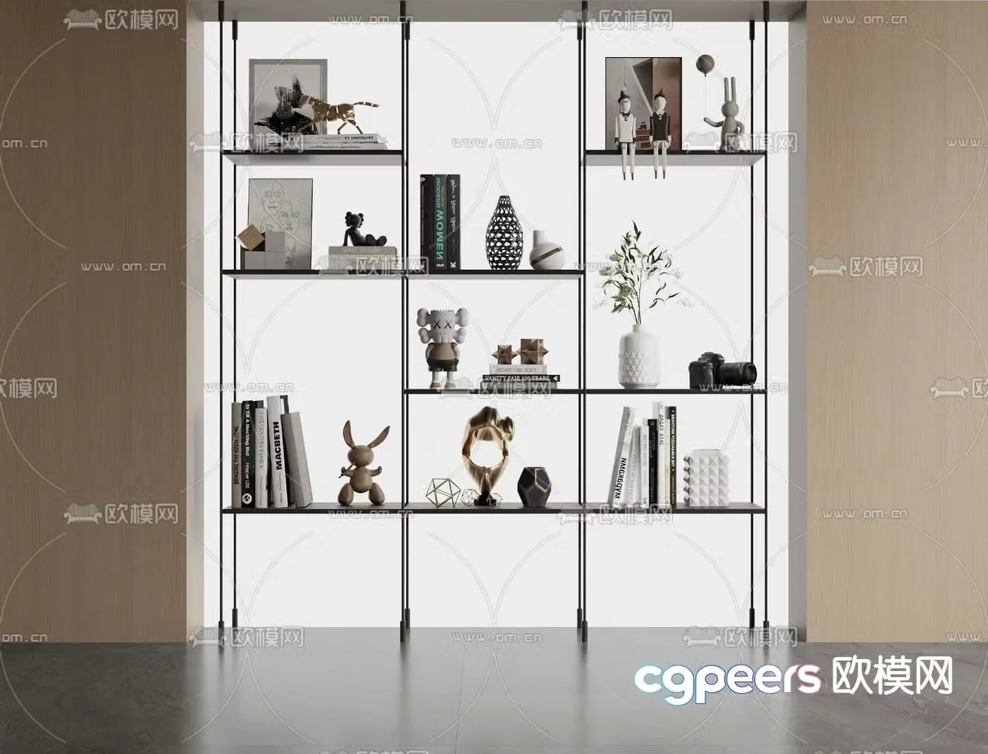 Decorative rack display rack storage rack 3d model