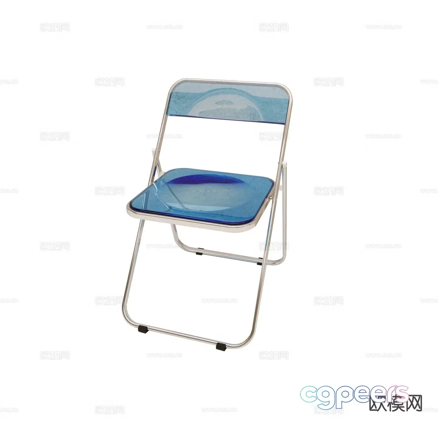 Acrylic chair folding chair 3d model
