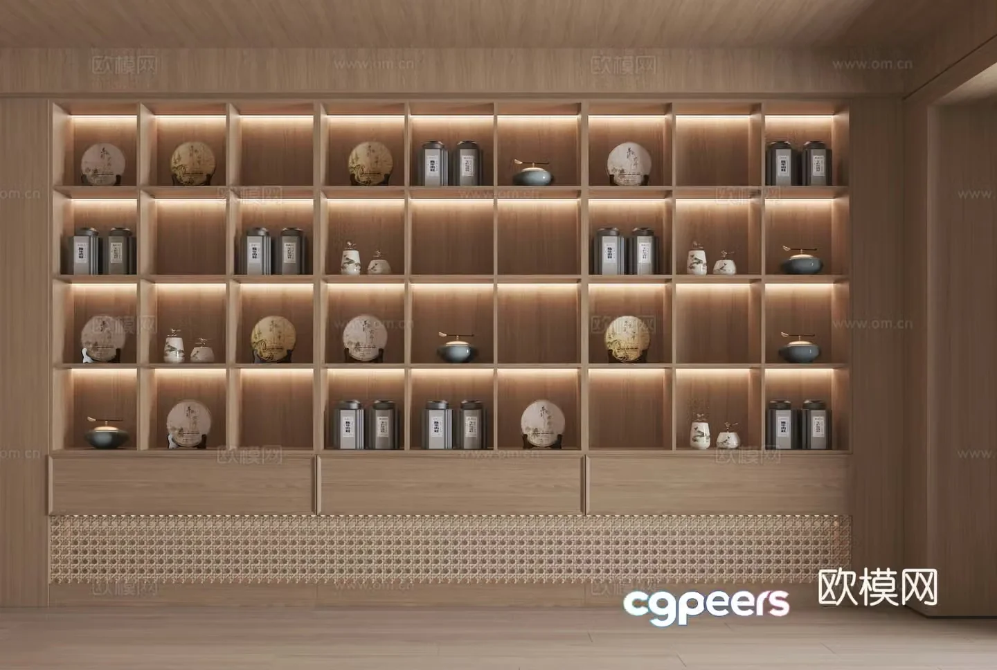 Modern tea cabinet tea cabinet 3d model