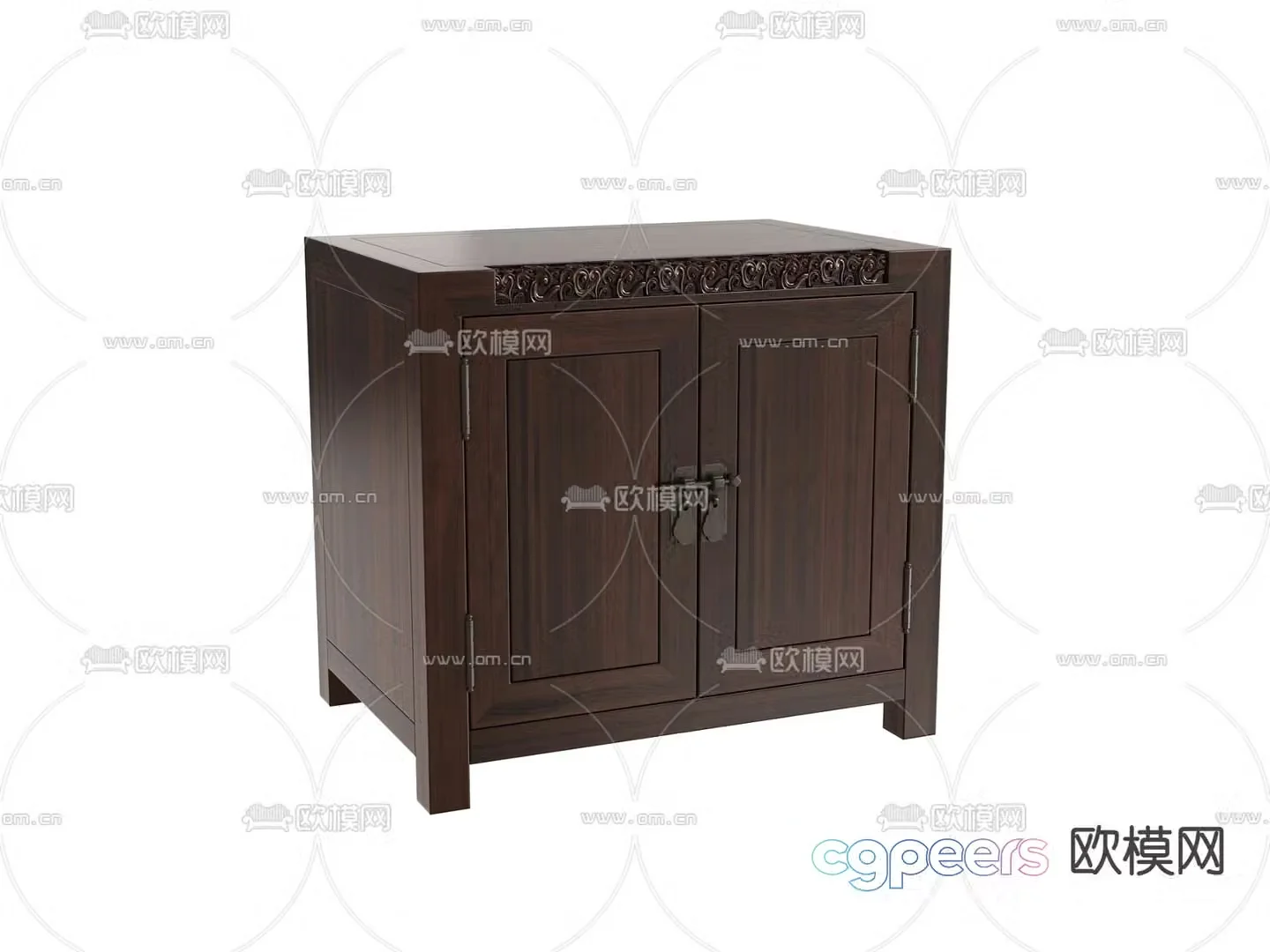 New Chinese style bedside table 3d model