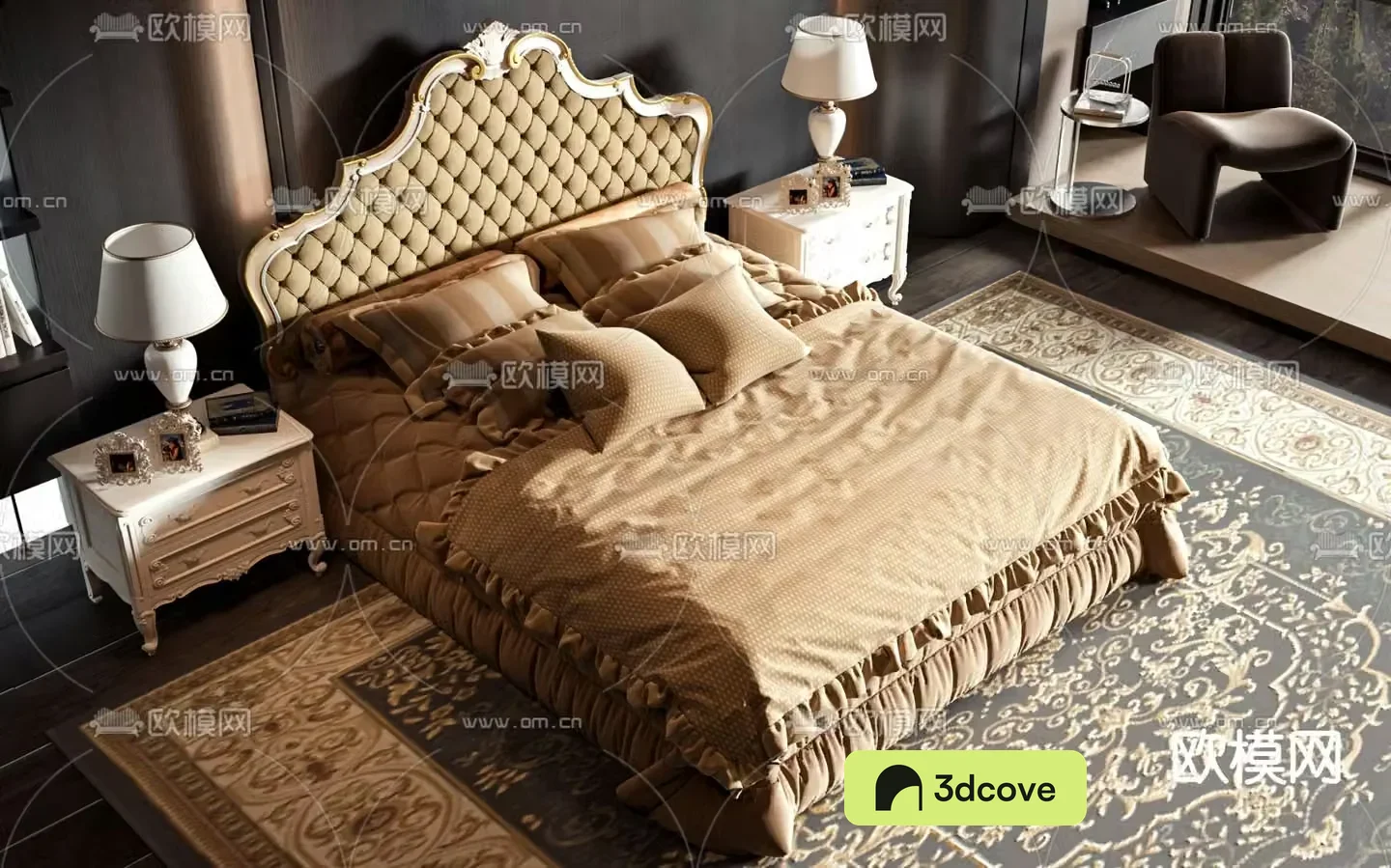 European double bed