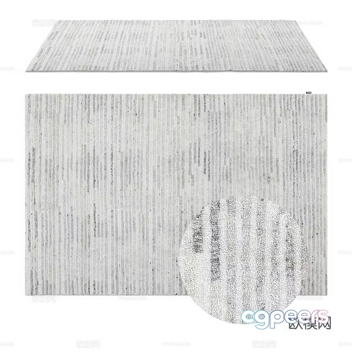 Modern wool carpet 3d model
