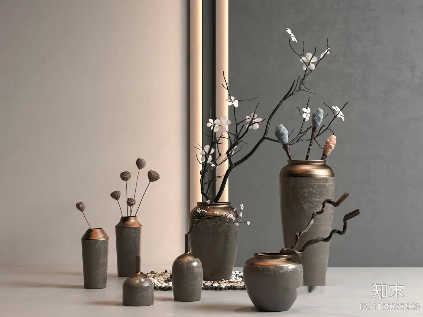 Modern Minimalist Vases 3D Model – 18619 – VRAY Render