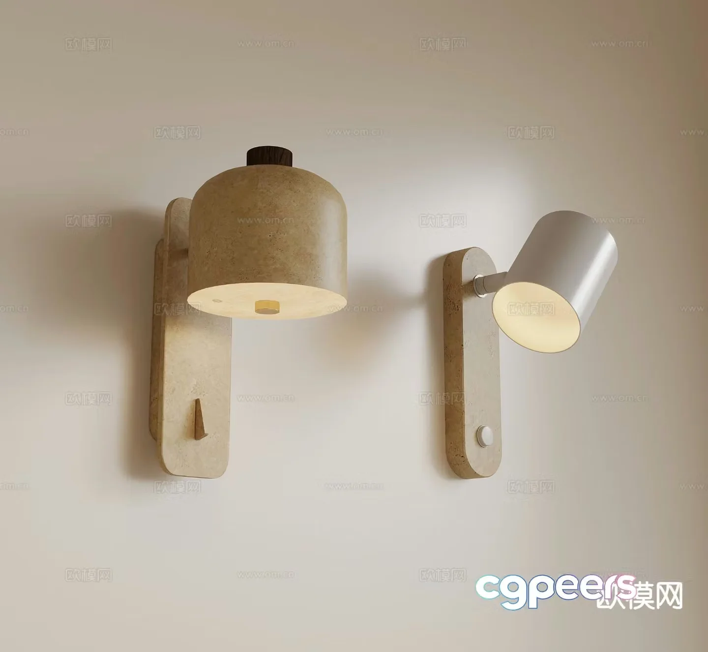 Wabi-sabi wall lamp 3d model