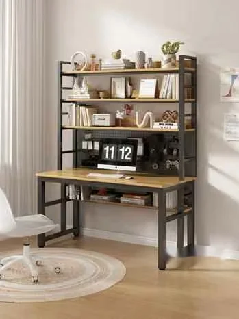 Wooden Desk With Shelf 3D Model – 17643 – VRAY Render