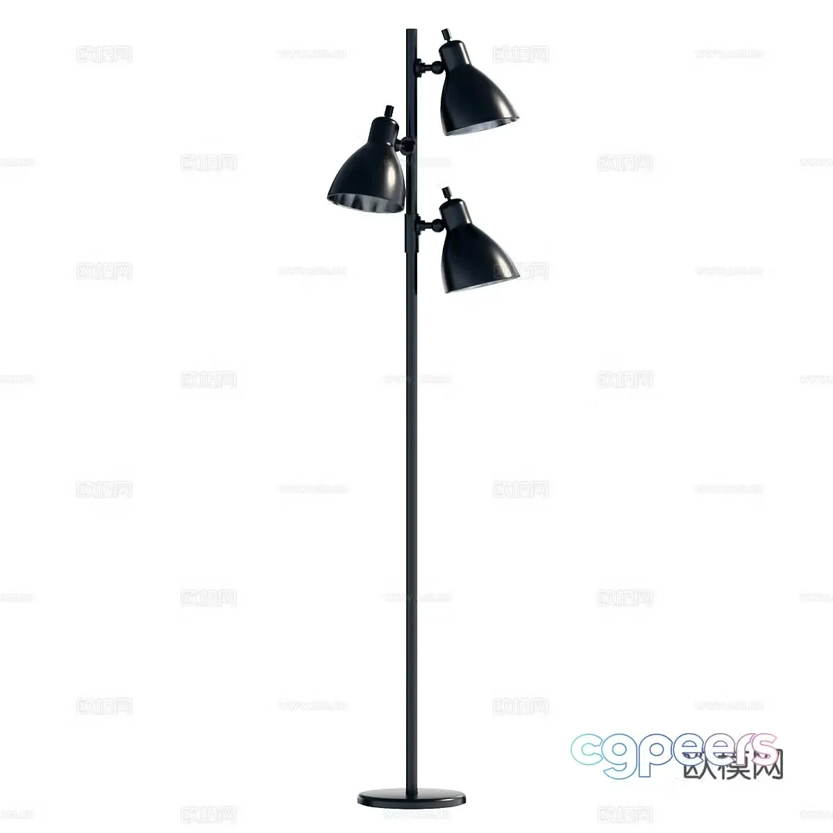Modern Italian metal floor lamp 3d model