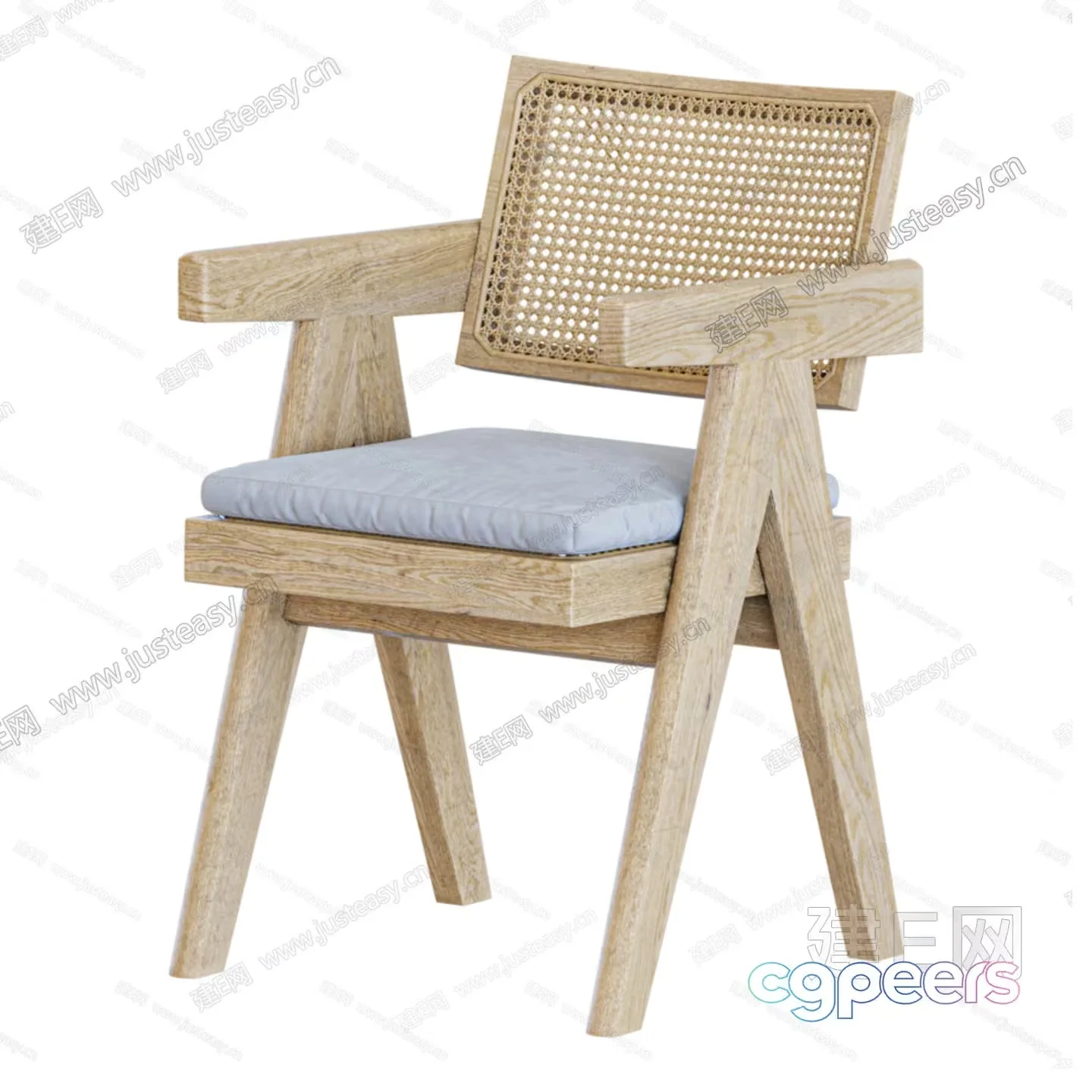 Wooden Cane Chair 3D Model – 3615 – VRAY Render